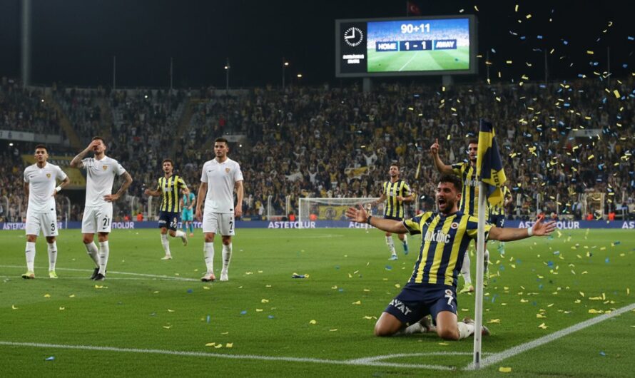 Fenerbahçe’nin Kadıköy’deki Son Dakika Şoku: Kasımpaşa ile 1-1 Beraberlik