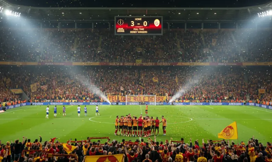 Galatasaray, Fenerbahçe’yi 3-0’la Aştı ve Şampiyonluğa Bir Adım Daha Yaklaştı